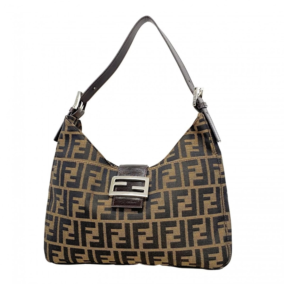FENDI ZUCCA NYLON CANVAS HANDBAG, BROWN,: Fendi Zucca Nylon Canvas Handbag, Brown, Brand: Fendi Type/Style: Handbag Material: Nylon canvas Color: Brown Size: (HxWxD) 17cm x 29cm x 4cm / 6.69'' x 11.41'' x 1.57'' Accessories: None