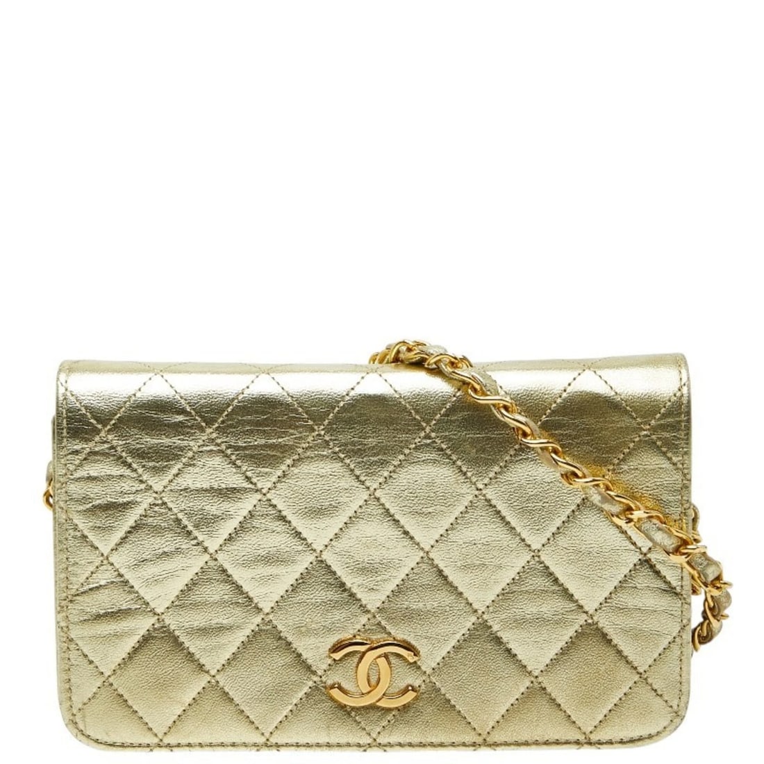 CHANEL COCO MARK MINI MATELASSE CHAIN SHOULDER BAG, GOLD LEATHER: Chanel Coco Mark Mini Matelasse Chain Shoulder Bag, Gold Leather Brand: Chanel Type/Style: Shoulder bag Material: Leather Color: Gold Size: (HxWxD) 12cm x 19cm x 3.5cm / 4.72'' x 7.48'' x 1.37''
