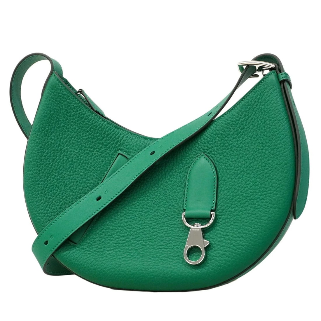 HERMES PETIT ARSON SHOULDER BAG, TOGO LEATHER, VERT VERTIGO: Hermes Petit Arson Shoulder Bag, Togo Leather, Vert Vertigo Brand: Hermes Type/Style: Shoulder bag Material: Togo leather Color: Green Size: (HxWxD) 15.5cm x 28.5cm x 4cm / 6.1'' x 11.22'' x 1.57''