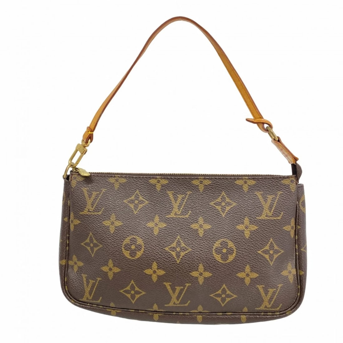 LOUIS VUITTON MONOGRAM POCHETTE ACCESSOIRES BROWN: Louis Vuitton Monogram Pochette Accessoires Brown Brand: Louis Vuitton Type/Style: Pouch Material: Monogram ? PVC coated canvas ? leather Color: Brown Size: (HxWxD) 13cm x 21cm x 3.5cm / 5.11'' x 8.26