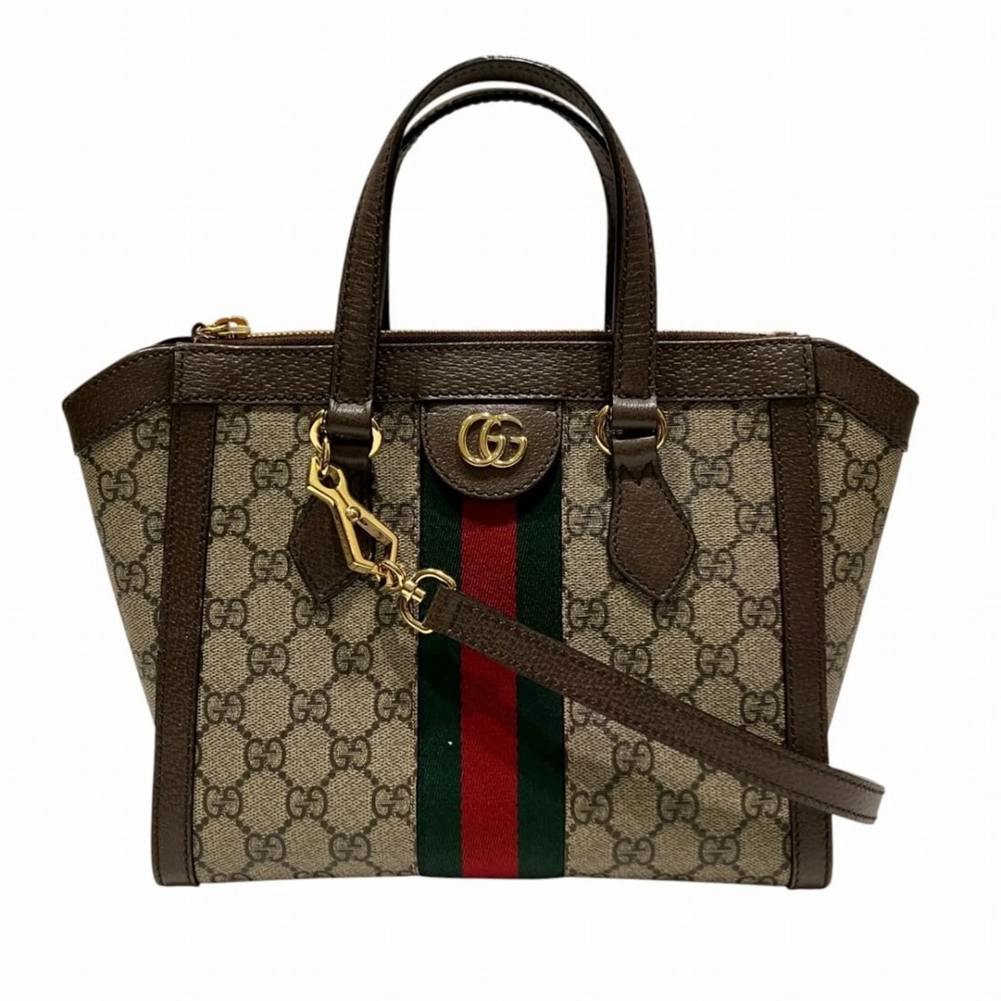 GUCCI GG SMALL OPHIDIA PVC LEATHER HANDBAG (1 of 4)