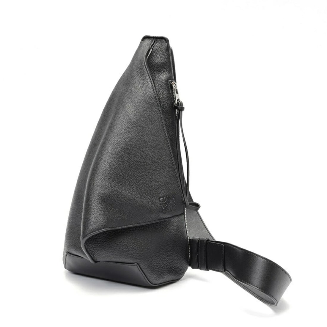 LOEWE ANTON SLING BAG CROSSBODY SOFT GRAIN CALF BLACK: Loewe Anton Sling Bag Crossbody Soft Grain Calf Black Brand: Loewe Type/Style: Other Material: Leather Color: Black Size: (HxWxD) 34cm x 17.5cm x 13cm / 13.38'' x 6.88'' x 5.11'' Accessories: None