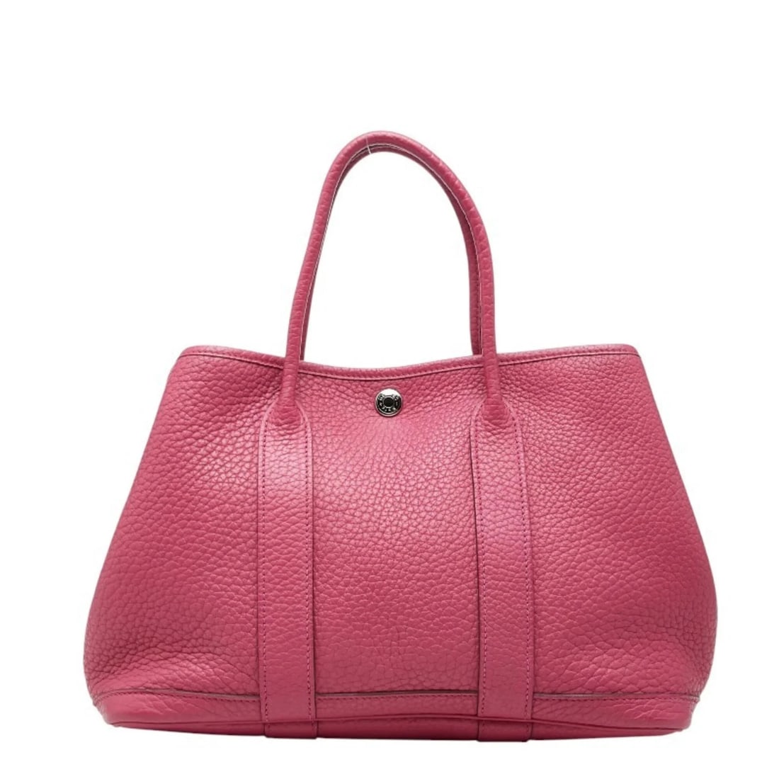 HERMES GARDEN PARTY TPM HANDBAG, PINK WITH SILVER HARDWARE, NEGOND: Hermes Garden Party TPM handbag, pink with silver hardware, Negond Brand: Hermes Type/Style: Handbag Material: Negonda leather Color: Pink Size: (HxWxD) 21cm x 30cm x 13cm / 8.26'' x 11.81'' x 5.11'' 