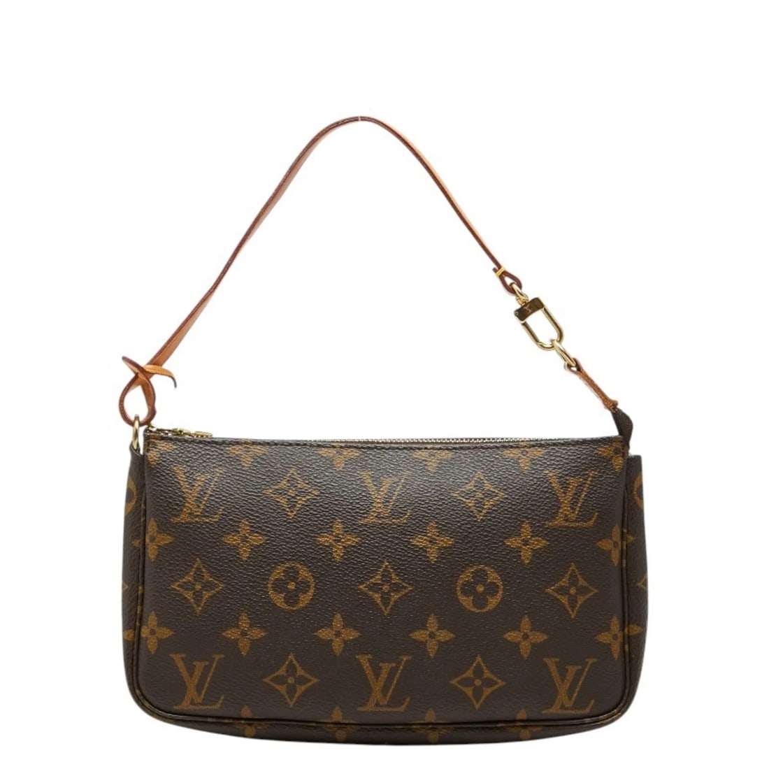LOUIS VUITTON MONOGRAM POCHETTE ACCESSOIRES HANDBAG BROWN: Louis Vuitton Monogram Pochette Accessoires Handbag Brown Brand: Louis Vuitton Type/Style: Handbag Material: PVC, Leather Color: Brown Size: (HxWxD) 14cm x 22cm x 3.5cm / 5.51'' x 8.66'' x 1.37''