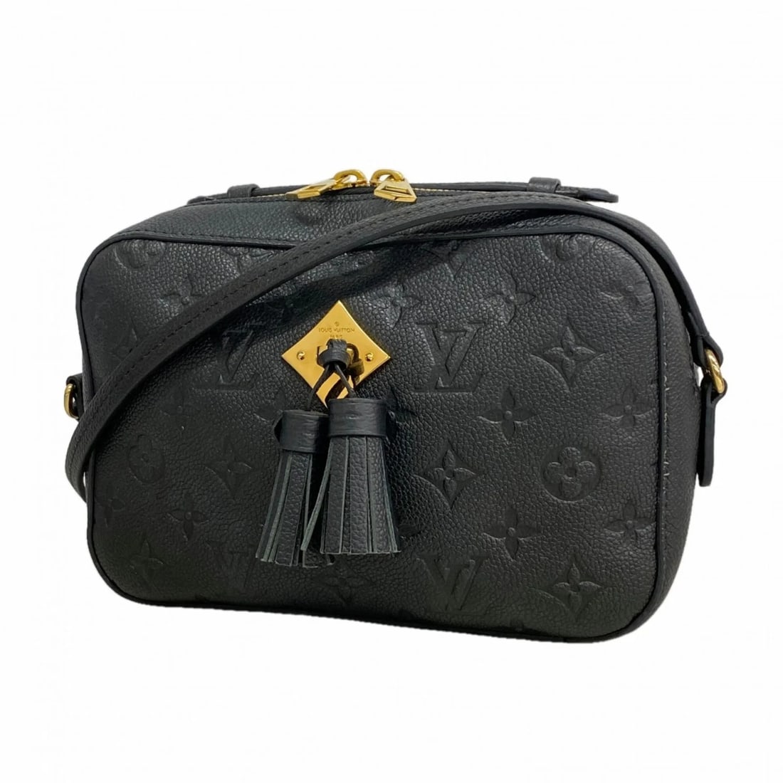 LOUIS VUITTON MONOGRAM EMPREINTE SAINT-ONGE HANDBAG: Louis Vuitton Monogram Empreinte Saint-Onge Handbag Brand: Louis Vuitton Type/Style: Handbag Material: None Color: Noir Size: (HxWxD)15cm x 21.5cm x 7cm / 5.9'' x 8.46'' x 2.75'' Accessories: None