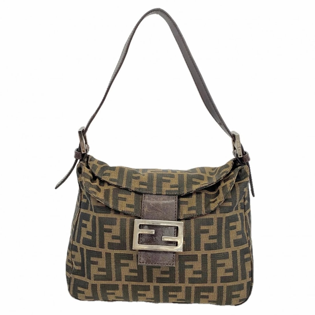 FENDI ZUCCA NYLON CANVAS HANDBAG, BROWN,: Fendi Zucca Nylon Canvas Handbag, Brown, Brand: Fendi Type/Style: Handbag Material: Nylon canvas Color: Brown Size: (HxWxD)19.5cm x 23.5cm x 13cm / 7.67'' x 9.25'' x 5.11'' Accessories: None <