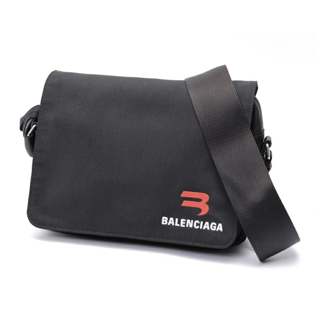 BALENCIAGA EXPLORER SHOULDER BAG NYLON, BLACK (1 of 3)