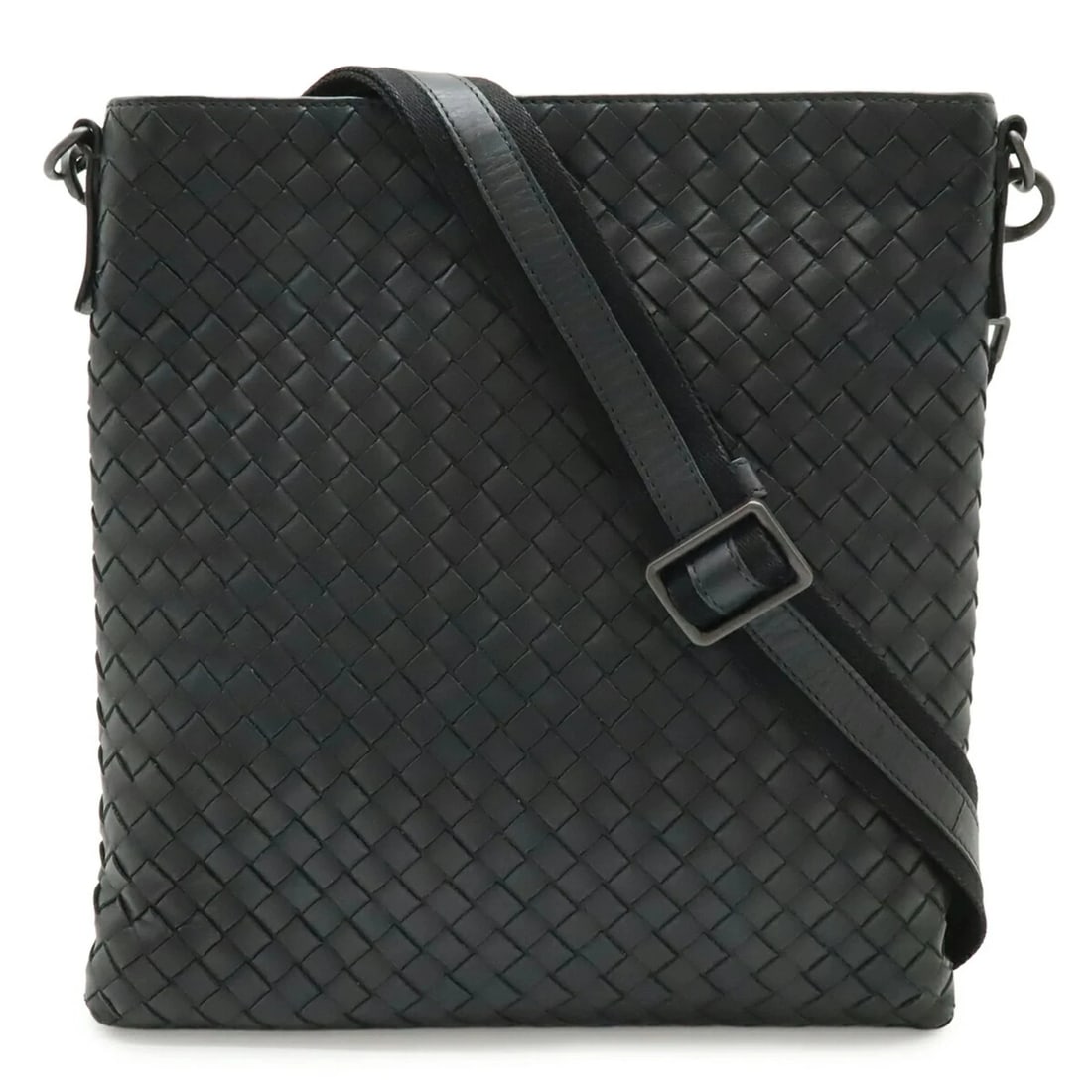 BOTTEGA VENETA INTRECCIATO SHOULDER BAG LEATHER BLACK: BOTTEGA VENETA Intrecciato Shoulder Bag Leather Black Brand: Bottega Veneta Type/Style: Shoulder bag Material: Leather Color: Black Size: (HxWxD)27cm x 27cm x 2cm / 10.62'' x 10.62'' x 0.78'' Acce