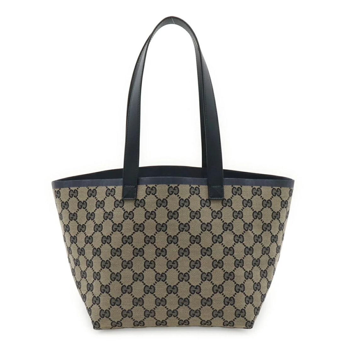 GUCCI TORTISSIMA GG CANVAS SMALL TOTE BAG/SHOULDER BAG, NAVY BLUE (1 of 4)