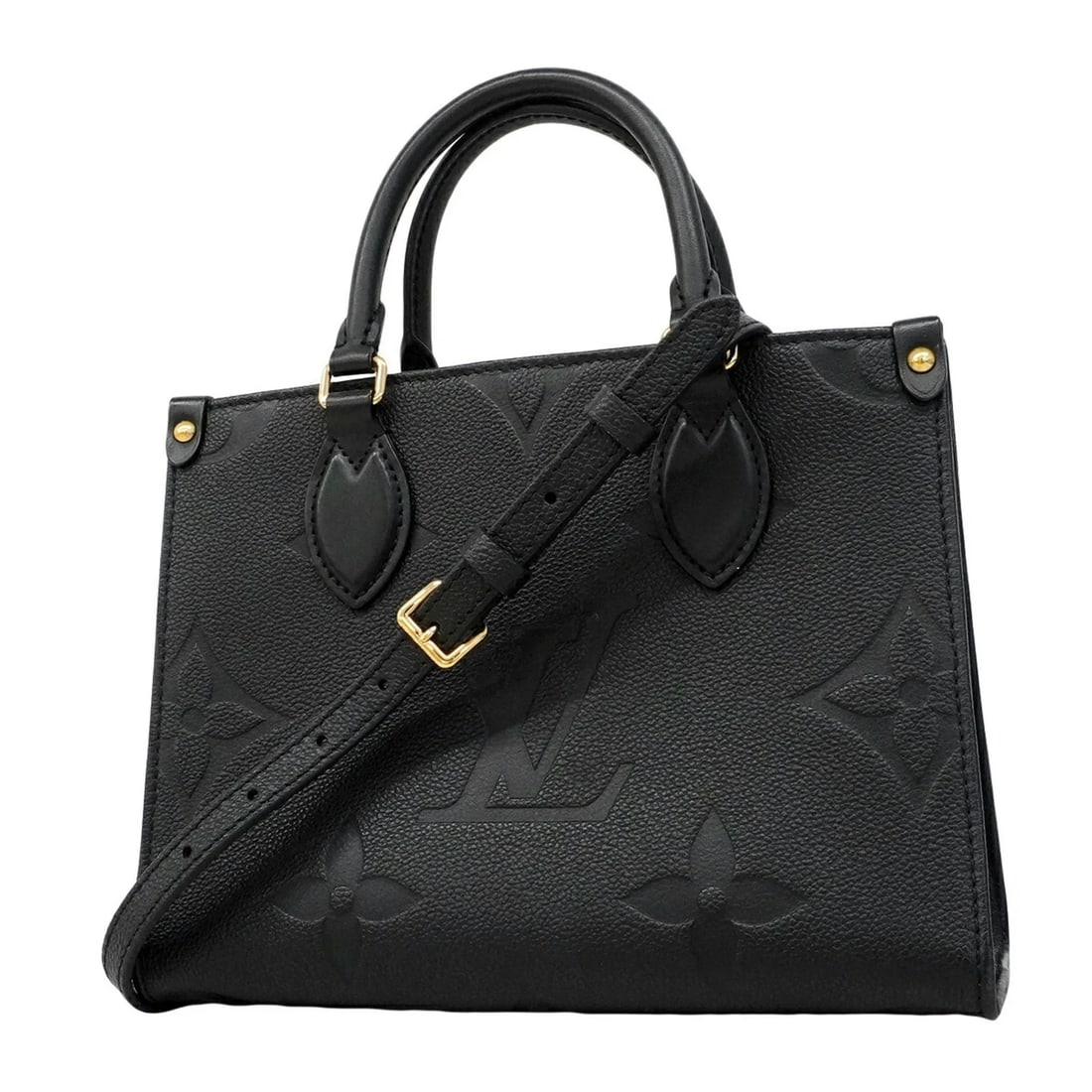 LOUIS VUITTON MONOGRAM EMPREINTE ONTHEGO PM HANDBAG NOIR: Louis Vuitton Monogram Empreinte OnTheGo PM Handbag Noir Brand: Louis Vuitton Type/Style: Handbag Material: None Color: Noir Size: (HxWxD)19cm x 25cm x 10cm / 7.48'' x 9.84'' x 3.93'' Accessories: