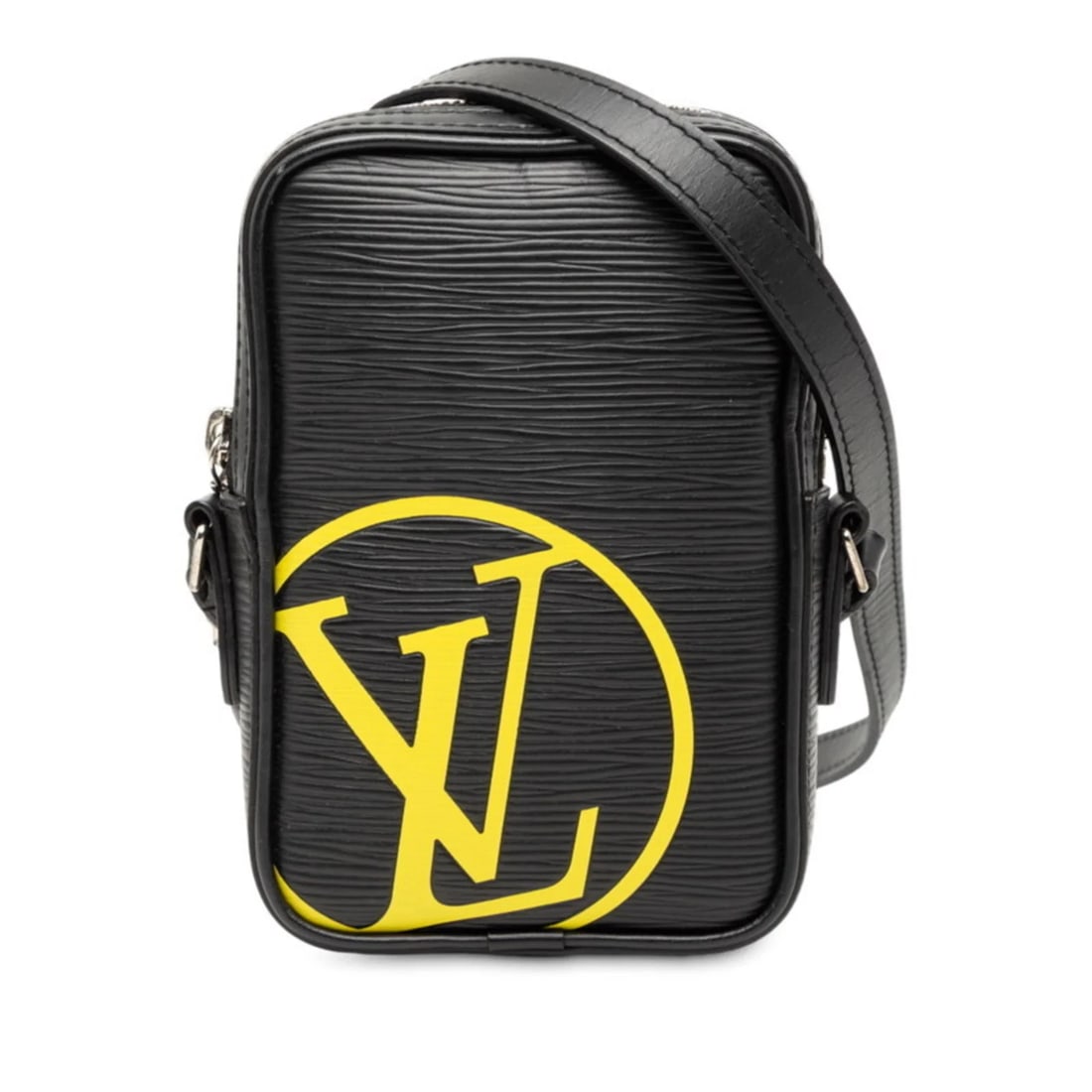 LOUIS VUITTON EPI DANUBE PM SHOULDER BAG BLACK AND YELLOW: Louis Vuitton Epi Danube PM Shoulder Bag Black and Yellow Brand: Louis Vuitton Type/Style: Shoulder bag Material: Leather Color: Black,Yellow Size: (HxWxD)16cm x 11cm x 4cm / 6.29'' x 4.33'' x 1.57'' 
