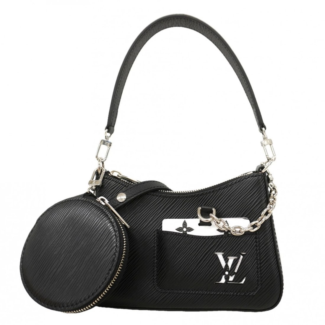 LOUIS VUITTON EPI MARELLINI HANDBAG NOIR 2-WAY BAG FOR WOMEN: Louis Vuitton Epi Marellini Handbag Noir 2-way bag for women Brand: Louis Vuitton Type/Style: Handbag Material: None Color: Noir Size: (HxWxD)11.5cm x 19.5cm x 6cm / 4.52'' x 7.67'' x 2.36'' Acces