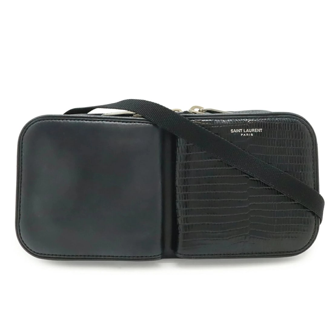 SAINT LAURENT PARIS SHOULDER BAG POCHETTE LEATHER: SAINT LAURENT PARIS Shoulder Bag Pochette Leather Brand: Yves Saint Laurent Type/Style: Pochette, Shoulder bag Material: Leather Color: Black Size: (HxWxD)12cm x 23.5cm x 5.5cm / 4.72'' x 9.25'' x 2.1