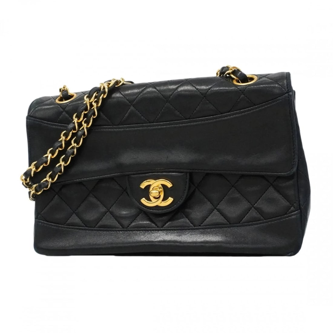 CHANEL MATELASSE CHAIN SHOULDER BAG, LAMBSKIN, BLACK,: Chanel Matelasse Chain Shoulder Bag, Lambskin, Black, Brand: Chanel Type/Style: Shoulder bag Material: Leather Color: Black Size: (HxWxD)15cm x 23.5cm x 6.5cm / 5.9'' x 9.25'' x 2.55'' Accessories