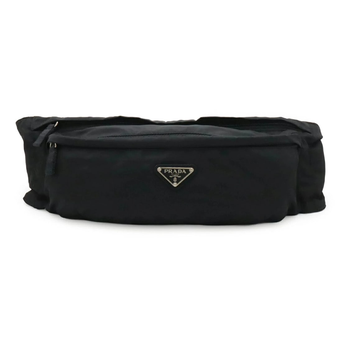PRADA TRIANGLE BAG, BODY WAIST POUCH, HIP NYLON, BLACK: PRADA Triangle Bag, Body Waist Pouch, Hip Nylon, Black Brand: Prada Type/Style: Fanny pack, Sling bag Material: Nylon Color: Black Size: (HxWxD)12.5cm x 34cm x 6cm / 4.92'' x 13.38'' x 2.36'' Acce