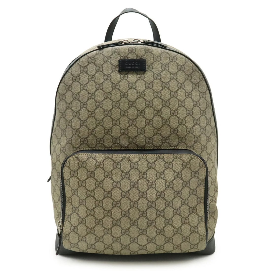 GUCCI GG SUPREME BACKPACK, RUCKSACK, DAYPACK, PVC, LEATHER: GUCCI GG Supreme Backpack, Rucksack, Daypack, PVC, Leather Brand: Gucci Type/Style: Backpack Material: GG Supreme Color: Beige,Black Size: (HxWxD)40cm x 31cm x 13cm / 15.74'' x 12.2'' x 5.11''