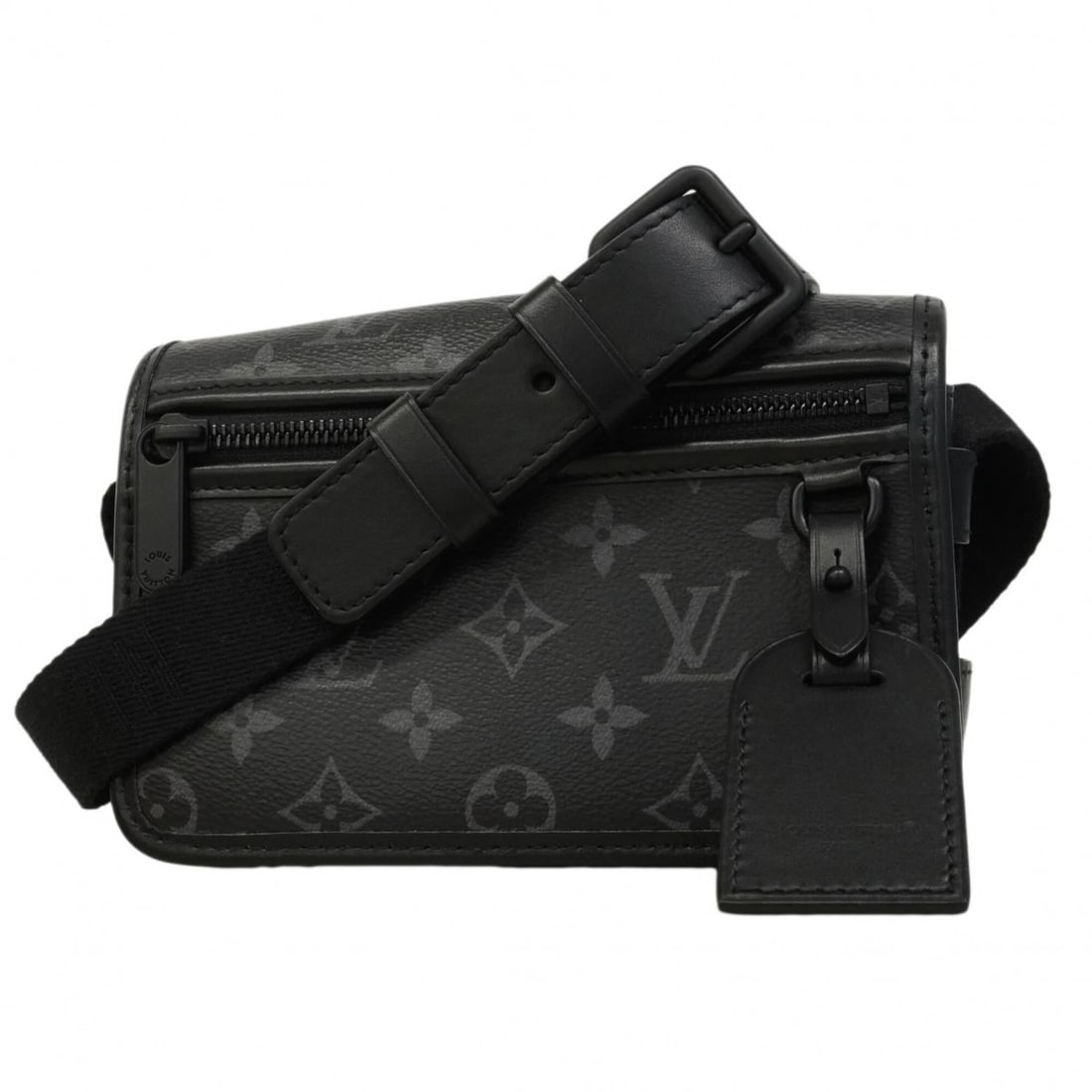 LOUIS VUITTON MONOGRAM ECLIPSE BOSPHORE WEARABLE WALLET: Louis Vuitton Monogram Eclipse Bosphore Wearable Wallet Brand: Louis Vuitton Type/Style: Shoulder bag Material: None Color: Black Size: (HxWxD)13cm x 18.5cm x 6cm / 5.11'' x 7.28'' x 2.36'' Access