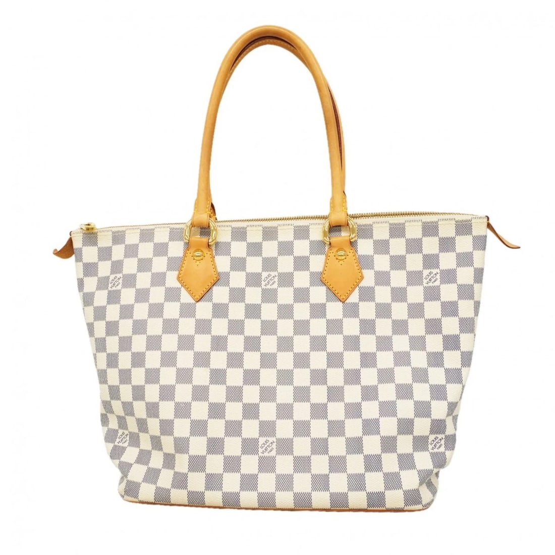 LOUIS VUITTON DAMIER AZUR SALEYA MM HANDBAG WHITE: Louis Vuitton Damier Azur Saleya MM Handbag White Brand: Louis Vuitton Type/Style: Handbag Material: None Color: White Size: (HxWxD)28cm x 31cm x 18cm / 11.02'' x 12.2'' x 7.08'' Accessories: None