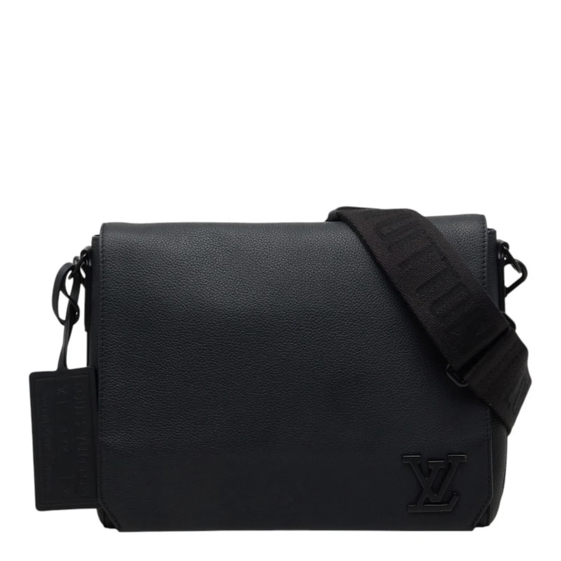LOUIS VUITTON LV AEROGRAM TAKEOFF MESSENGER BAG CROSSBODY SHOULDER: Louis Vuitton LV Aerogram Takeoff Messenger Bag Crossbody Shoulder Brand: Louis Vuitton Type/Style: Messenger bag, Shoulder bag Material: Leather Color: Black Size: (HxWxD)22cm x 28cm x 9cm / 8.66'' x