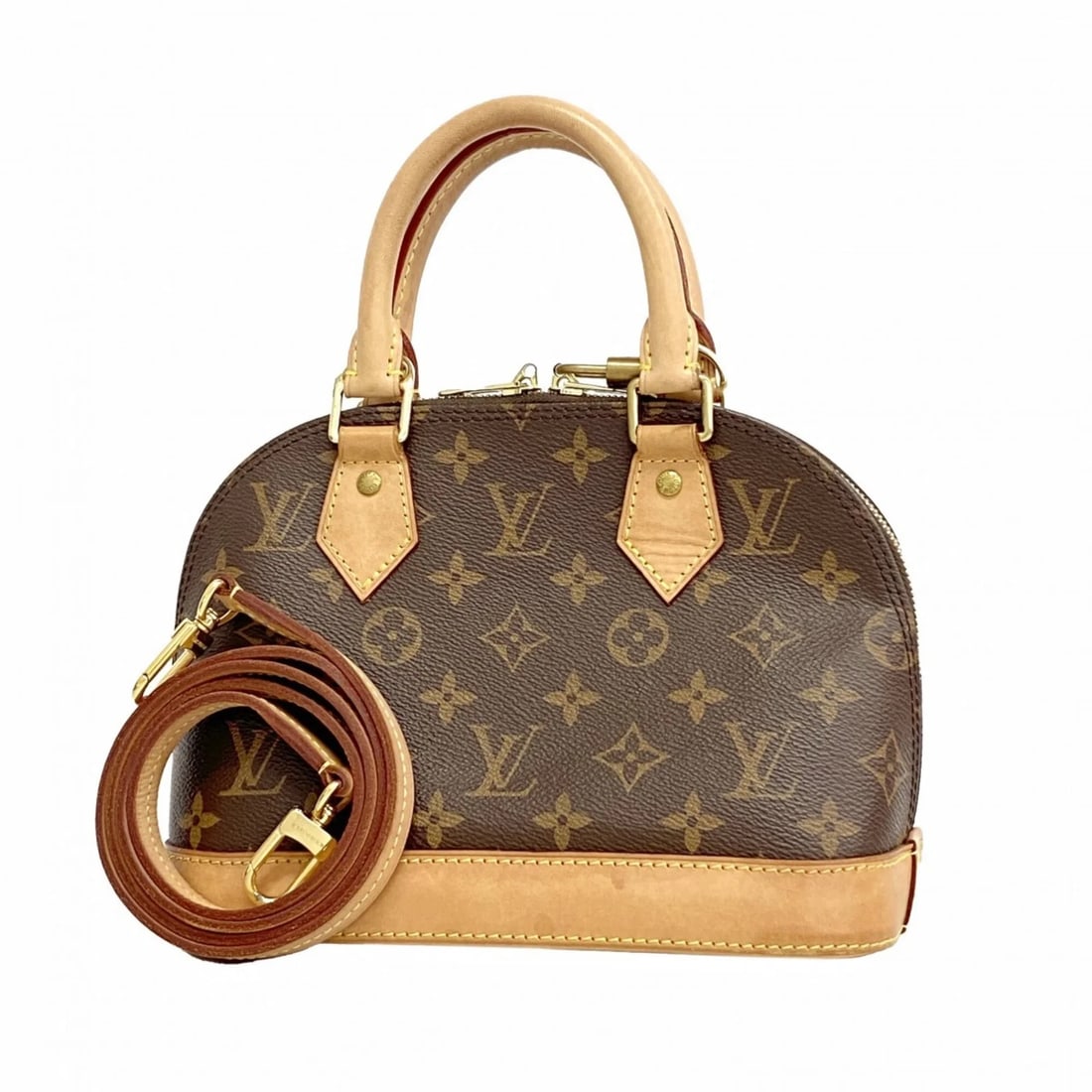 LOUIS VUITTON ALMA BB MONOGRAM HANDBAG BROWN 2-WAY BAG: Louis Vuitton Alma BB Monogram Handbag Brown 2-way bag Brand: Louis Vuitton Type/Style: Handbag Material: None Color: Brown Size: (HxWxD)17.5cm x 23cm x 11cm / 6.88'' x 9.05'' x 4.33'' Accessories