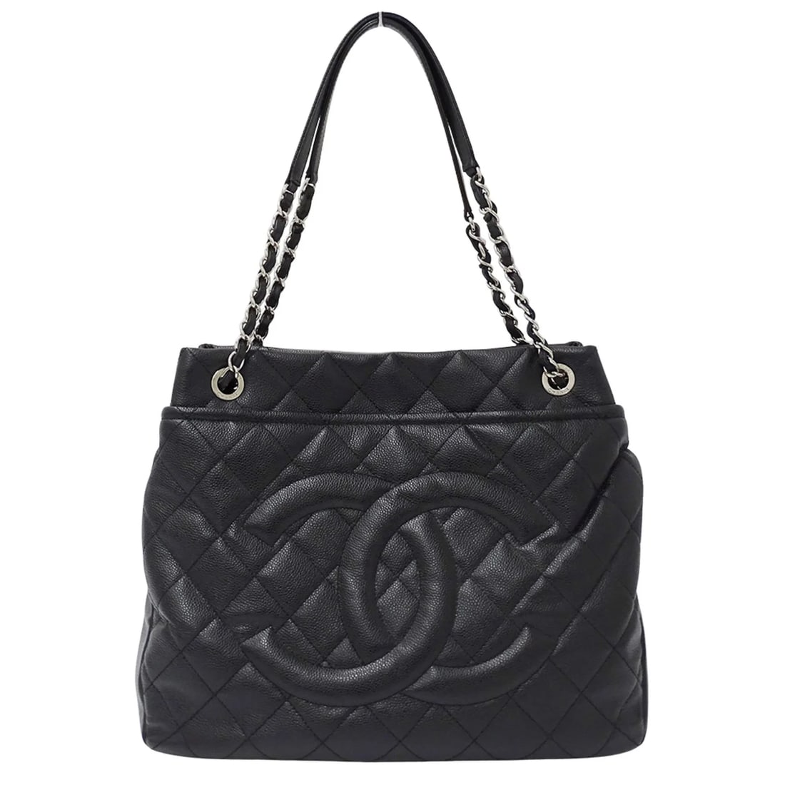 CHANEL MATELASSE HANDBAG FOR WOMEN, BRAND TOTE BAG: Chanel Matelasse handbag for women, brand tote bag Brand: Chanel Type/Style: Handbag, Tote bag Material: Grained Calfskin Color: Black Size: (HxWxD)31cm x 38cm x 13cm / 12.2'' x 14.96'' x 5.11'' A