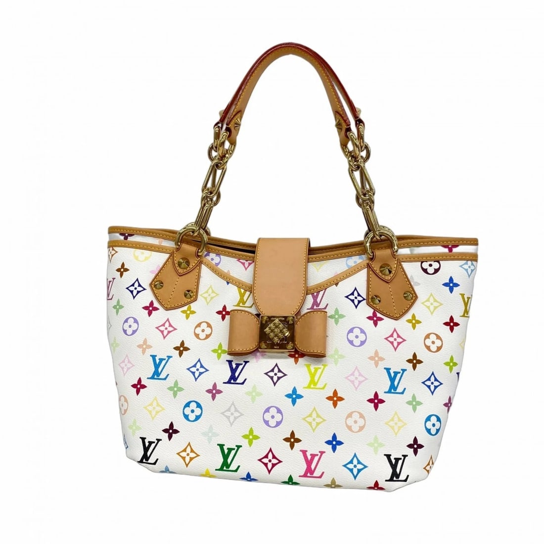 LOUIS VUITTON MONOGRAM MULTICOLOR ANNIE GM TOTE BAG BLANC: Louis Vuitton Monogram Multicolor Annie GM Tote Bag Blanc Brand: Louis Vuitton Type/Style: Tote bag Material: None Color: Blanc Size: (HxWxD)25cm x 44cm x 20cm / 9.84'' x 17.32'' x 7.87'' Accessor