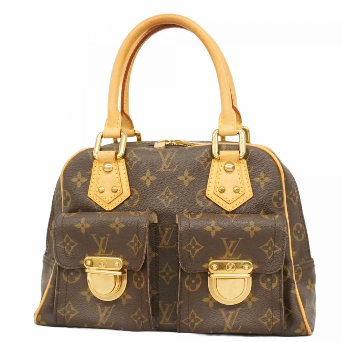LOUIS VUITTON MONOGRAM MANHATTAN PM HANDBAG BROWN: Louis Vuitton Monogram Manhattan PM Handbag Brown Brand: Louis Vuitton Type/Style: Handbag Material: None Color: Brown Size: (HxWxD)22cm x 29cm x 12cm / 8.66'' x 11.41'' x 4.72'' Accessories: None