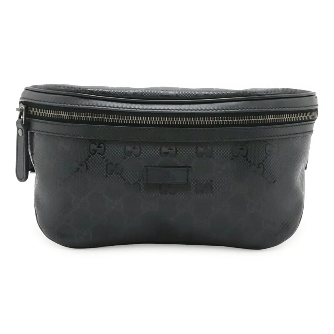 GUCCI GG IMPRIME BAG, BODY WAIST POUCH, HIP LEATHER, BLACK: GUCCI GG Imprime Bag, Body Waist Pouch, Hip Leather, Black Brand: Gucci Type/Style: Fanny pack, Pouch, Sling bag Material: Coated canvas , PVC , Leather Color: Black Size: (HxWxD)14cm x 27.5cm / 5.51'