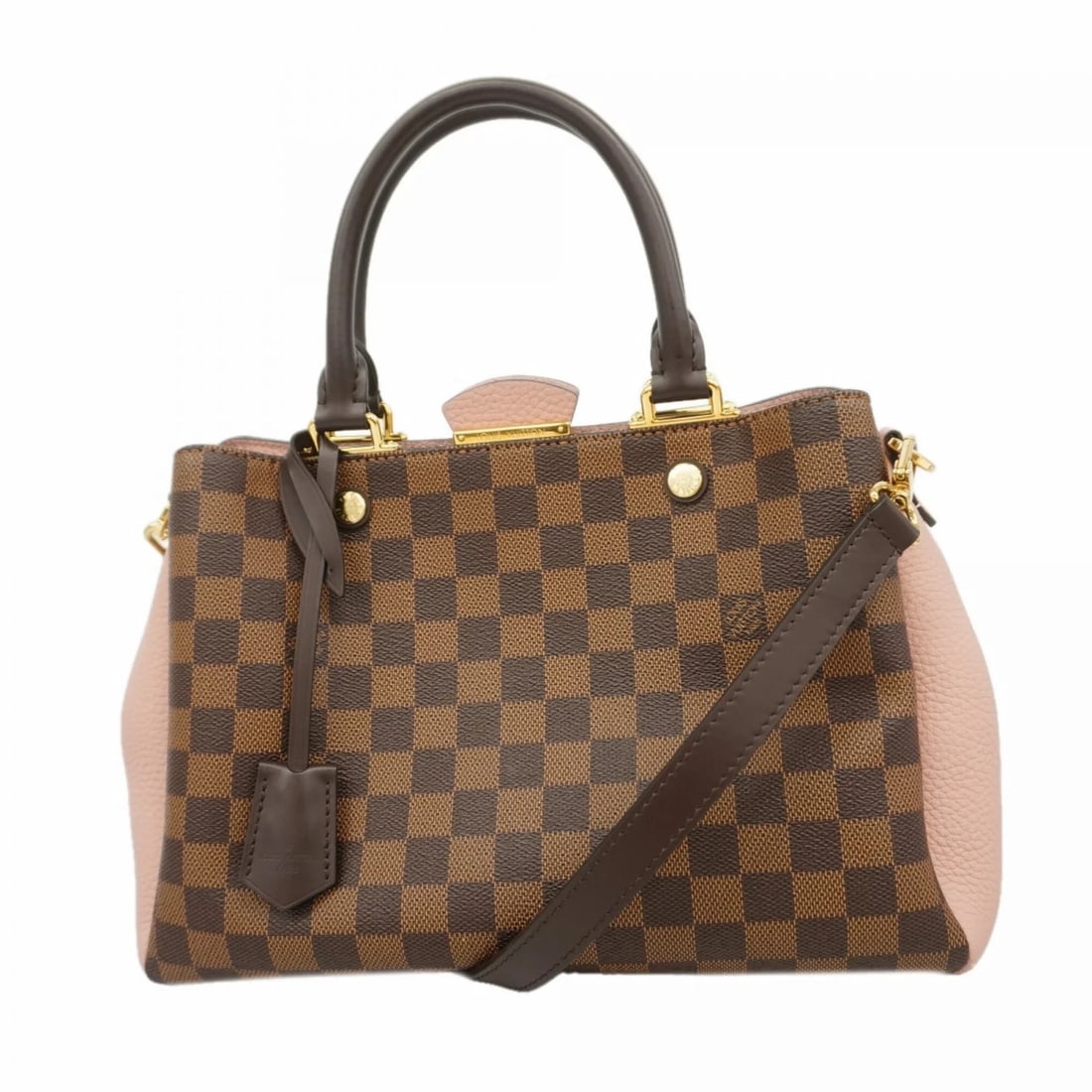 LOUIS VUITTON DAMIER BRITTANY EBENE MAGNOLIA 2-WAY HANDBAG: Louis Vuitton Damier Brittany Ebene Magnolia 2-way handbag Brand: Louis Vuitton Type/Style: Handbag Material: None Color: Ebene, Magnolia Size: (HxWxD)21cm x 30cm x 13cm / 8.26'' x 11.81'' x 5.11''