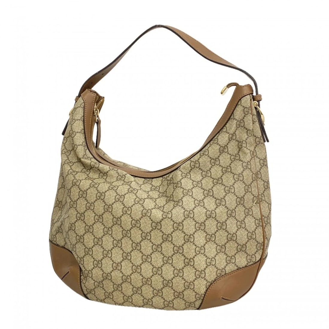 GUCCI GG SUPREME SHOULDER BAG BEIGE BROWN CHAMPAGNE (1 of 3)