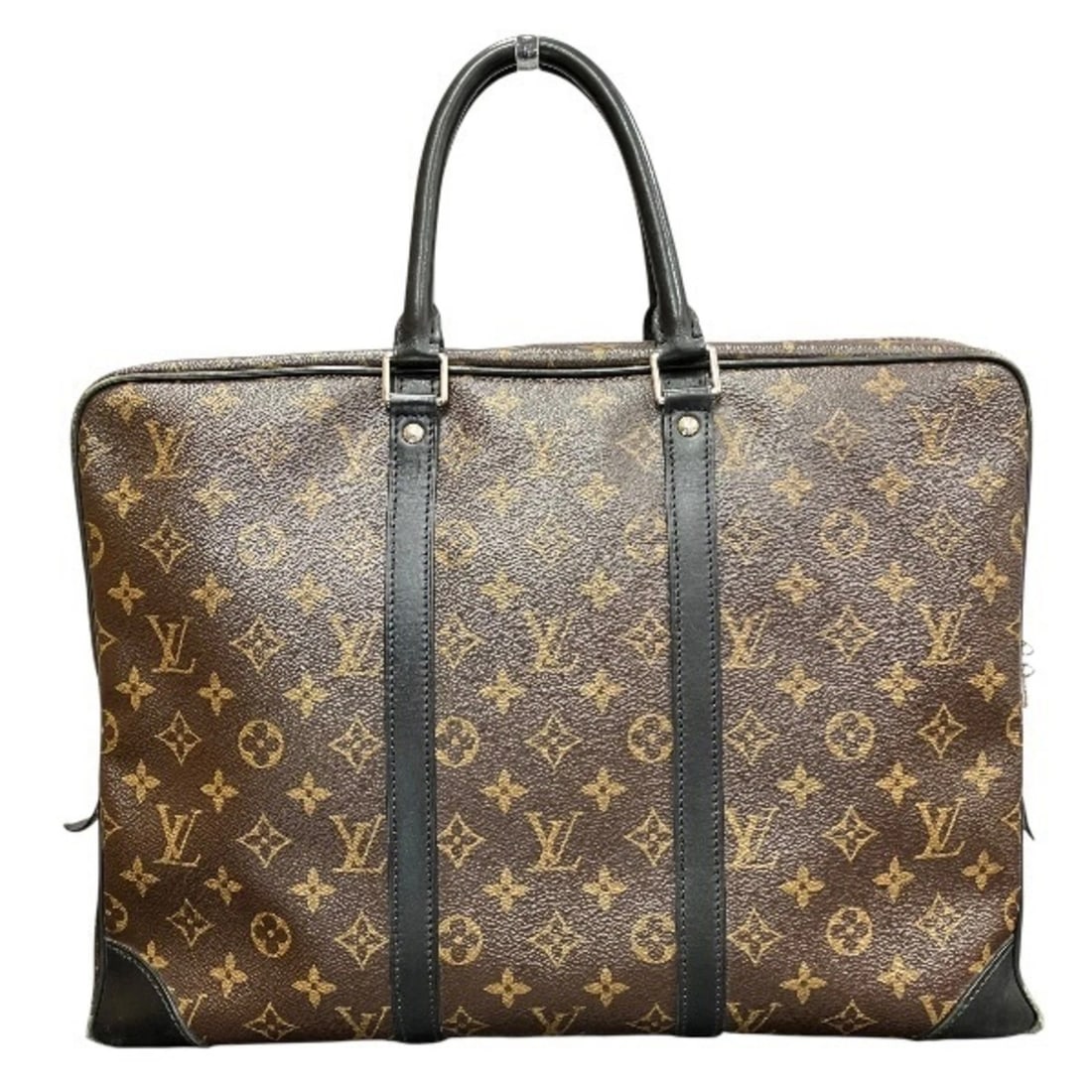 LOUIS VUITTON MONOGRAM MACASSAR PORTEDOCUMENT VOYAGE HANDBAG - 2