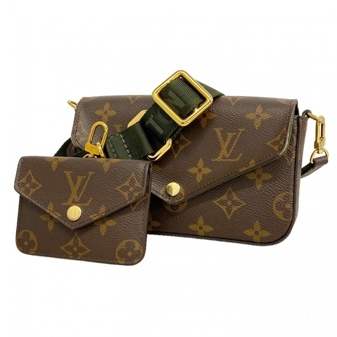 LOUIS VUITTON MONOGRAM MULTIPOCHETTE FELICIE SHOULDER BAG: Louis Vuitton Monogram Multipochette Felicie Shoulder Bag Brand: Louis Vuitton Type/Style: Shoulder bag Material: None Color: Brown Size: (HxWxD)11cm x 17cm x 3.5cm / 4.33'' x 6.69'' x 1.37''