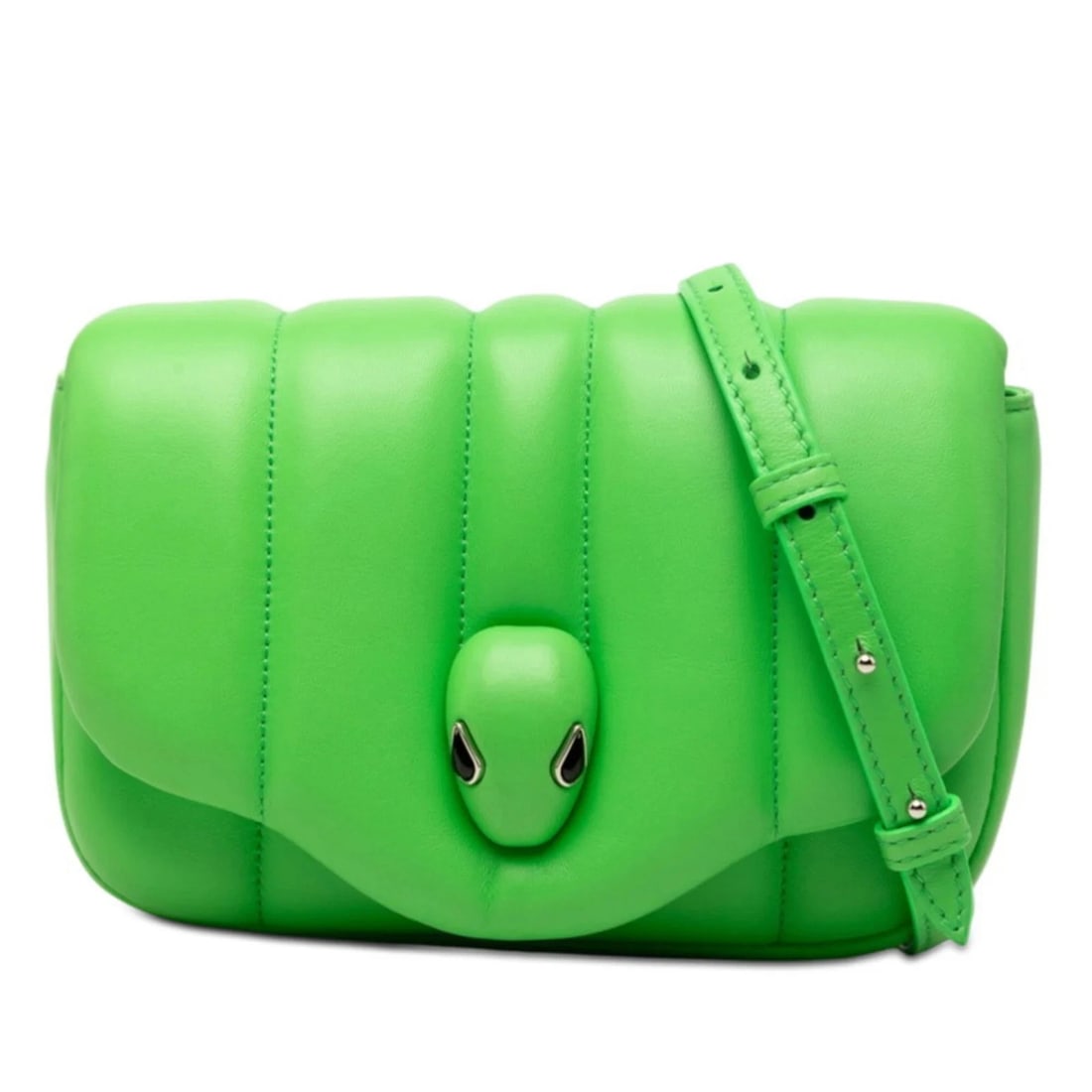 BVLGARI X AMBUSH SERPENTI WAIST BAG BELT SHOULDER 2-WAY GREEN LEATHER: BVLGARI x AMBUSH Serpenti Waist Bag Belt Shoulder 2-Way Green Leather Brand: Bvlgari Type/Style: Fanny pack, Shoulder bag Material: Leather Color: Green Size: (HxWxD)12cm x 18cm x 6cm / 4.72'' x 7.08'