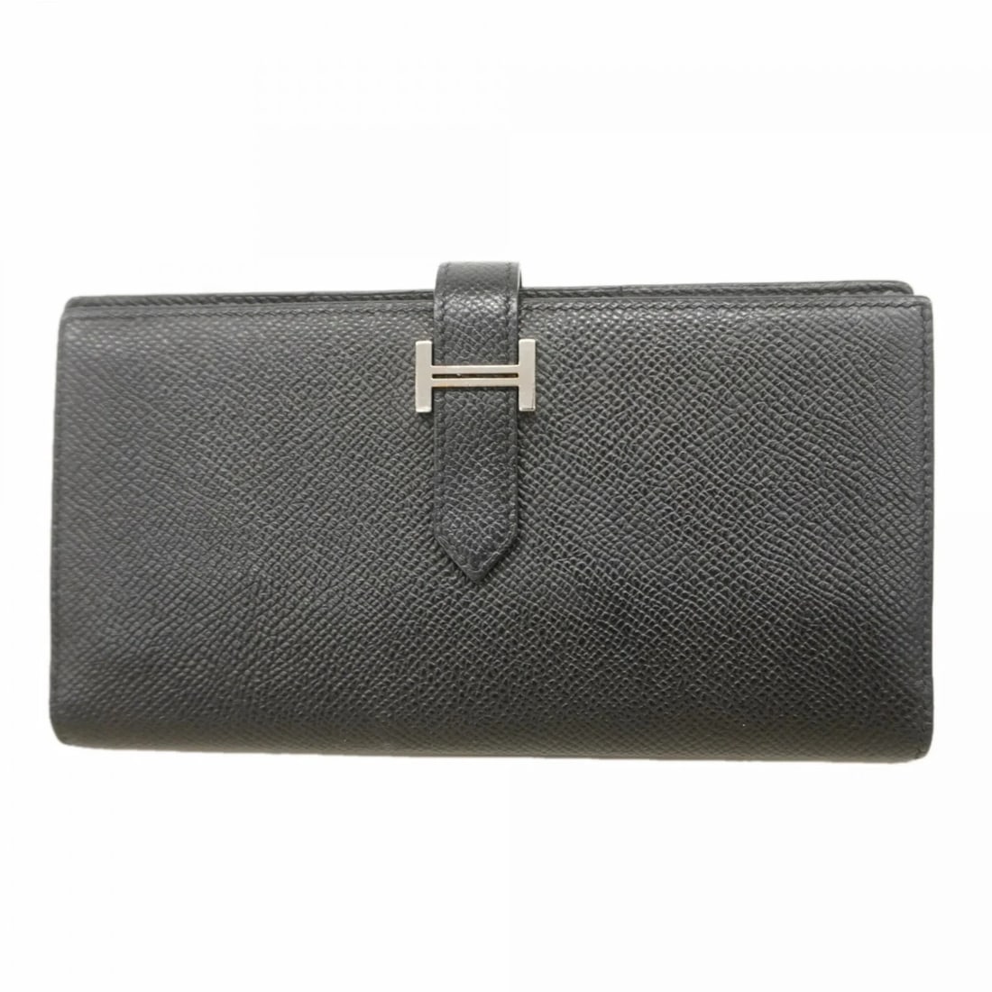 HERMES BEARN SOUFFLET LONG WALLET, VEAU EPSOM LEATHER, BLACK: Hermes Bearn Soufflet Long Wallet, Veau Epsom Leather, Black Brand: Hermes Type/Style: Other Material: Epsom Leather Color: Black Size: (HxWxD)9cm x 18cm x 1.5cm / 3.54'' x 7.08'' x 0.59'' Accesso