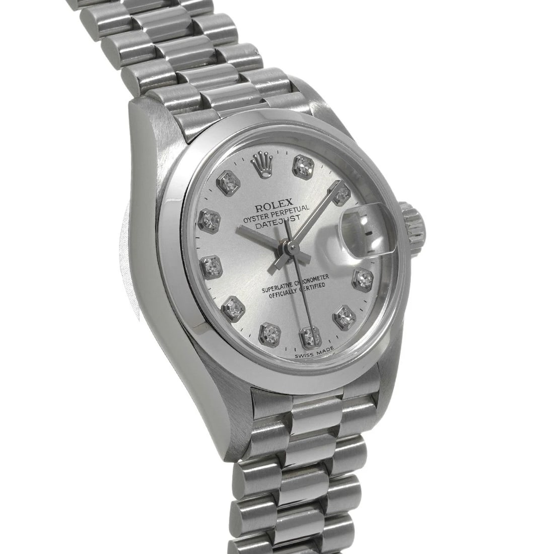 ROLEX SILVER/DIAMOND WATCH - 3