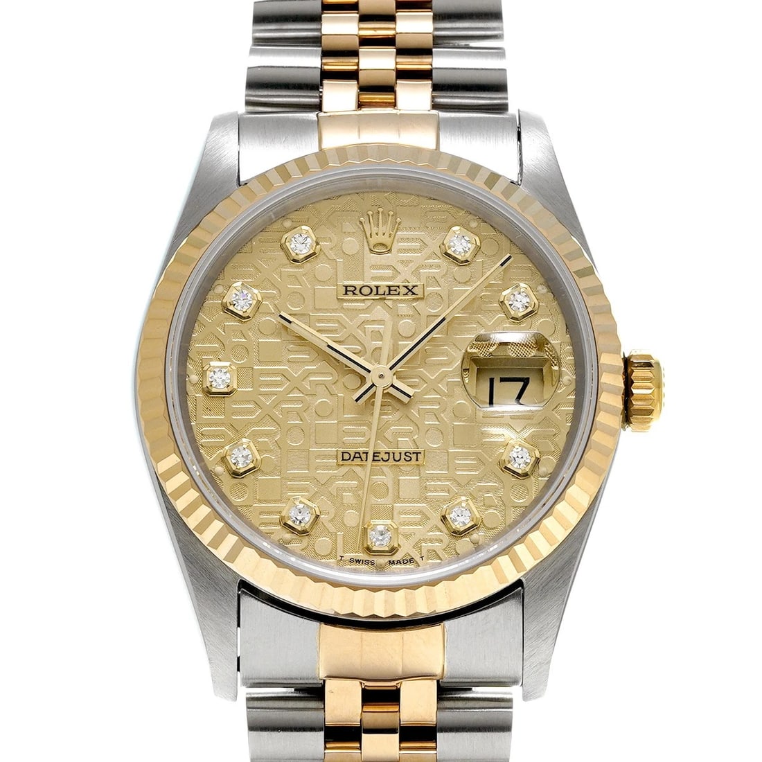 ROLEX CHAMPAGNE COMPUTER/DIAMOND WATCH: ROLEX Champagne computer/diamond Watch Brand: ROLEX Type/Style: Wristwatch Material: Band Material Stainless steel/Yellow Gold, Case Material Stainless steel Color: Dial Color Champagne computer Size: