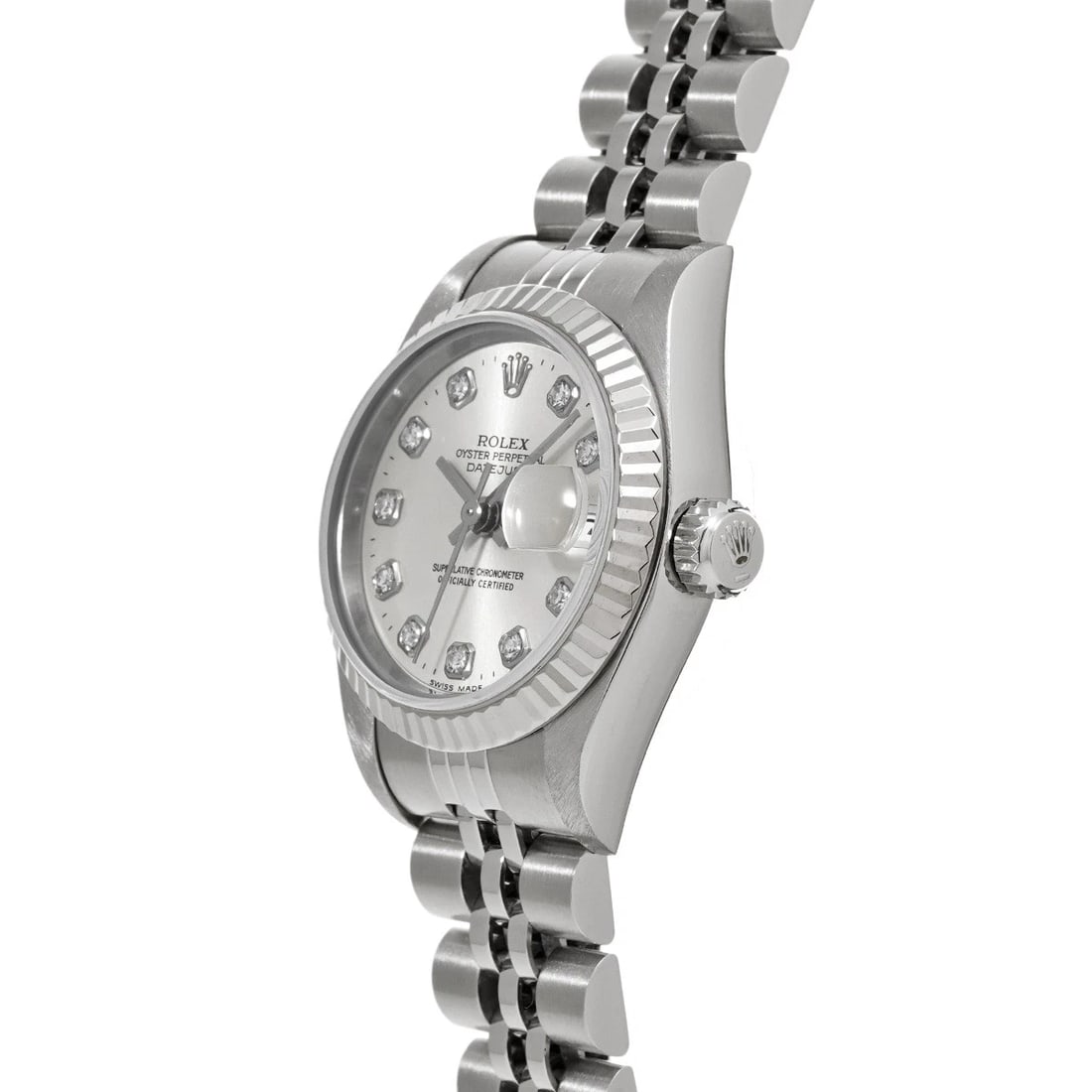 ROLEX SILVER/DIAMOND WATCH - 2