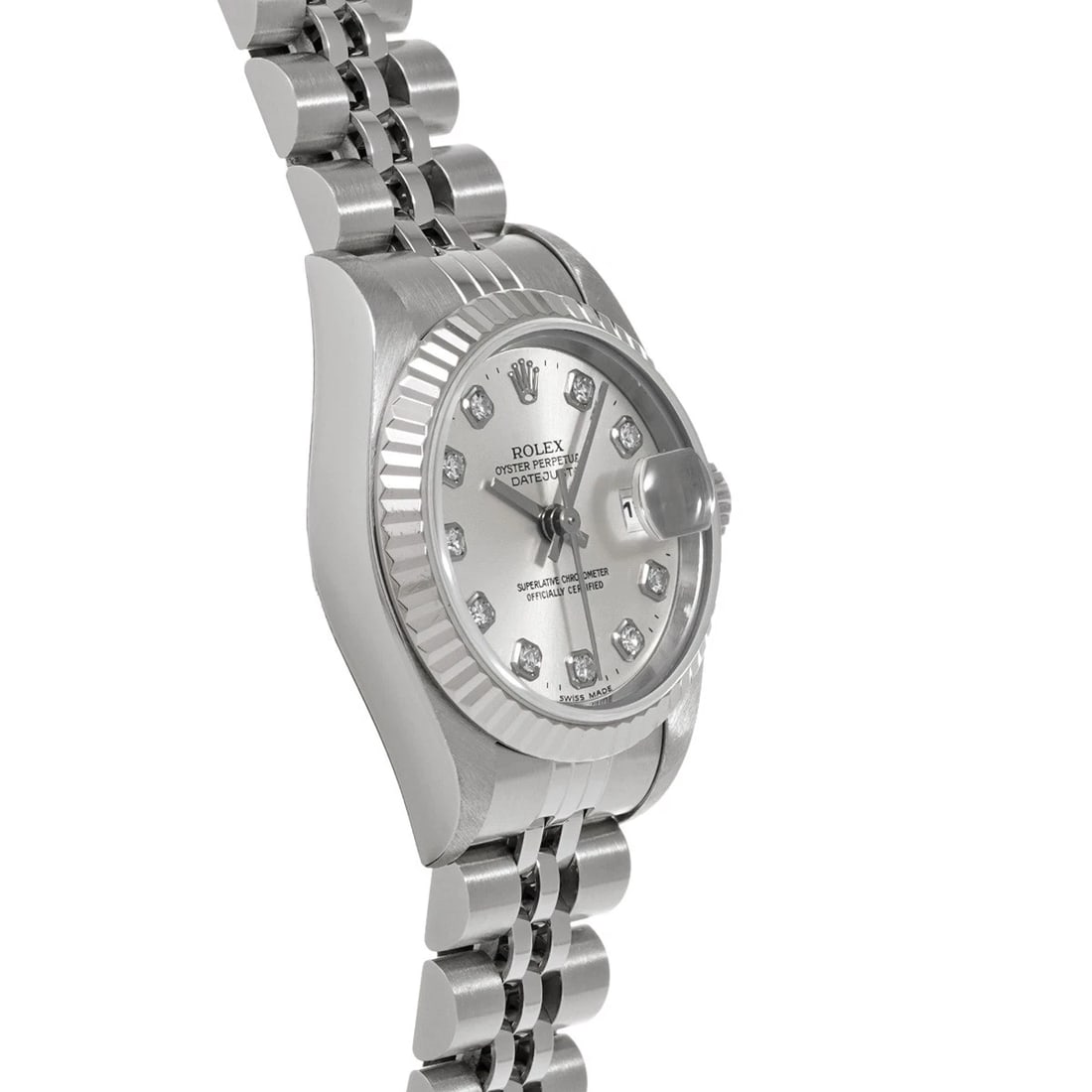 ROLEX SILVER/DIAMOND WATCH - 3