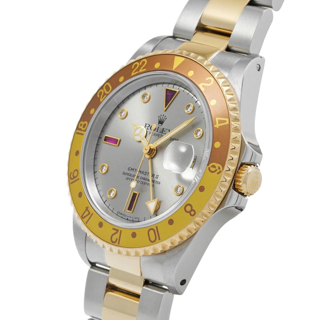 ROLEX GMT-MASTERGRAY/RUBY / DIAMOND WATCH - 2