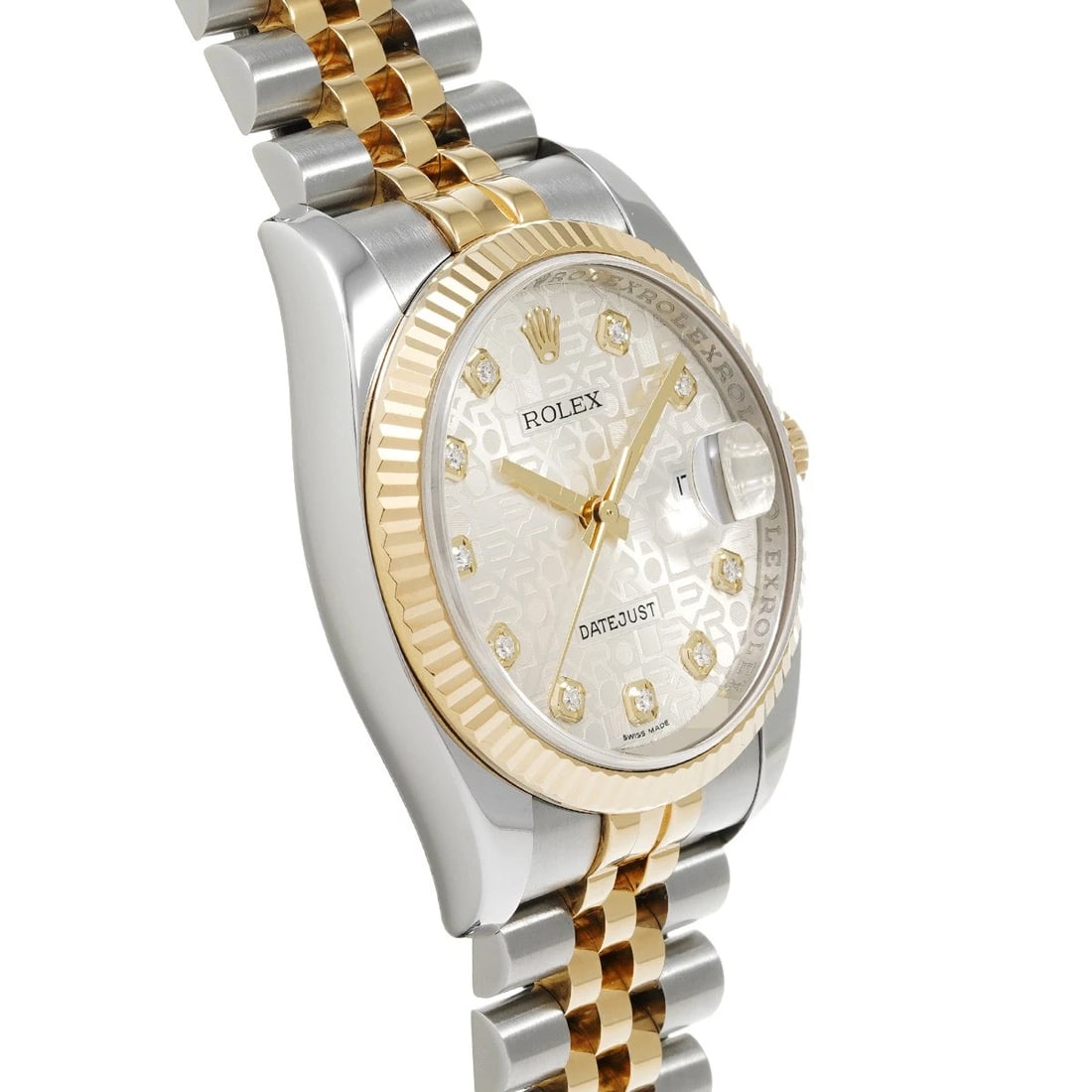 ROLEX SILVER COMPUTER/DIAMOND WATCH - 3
