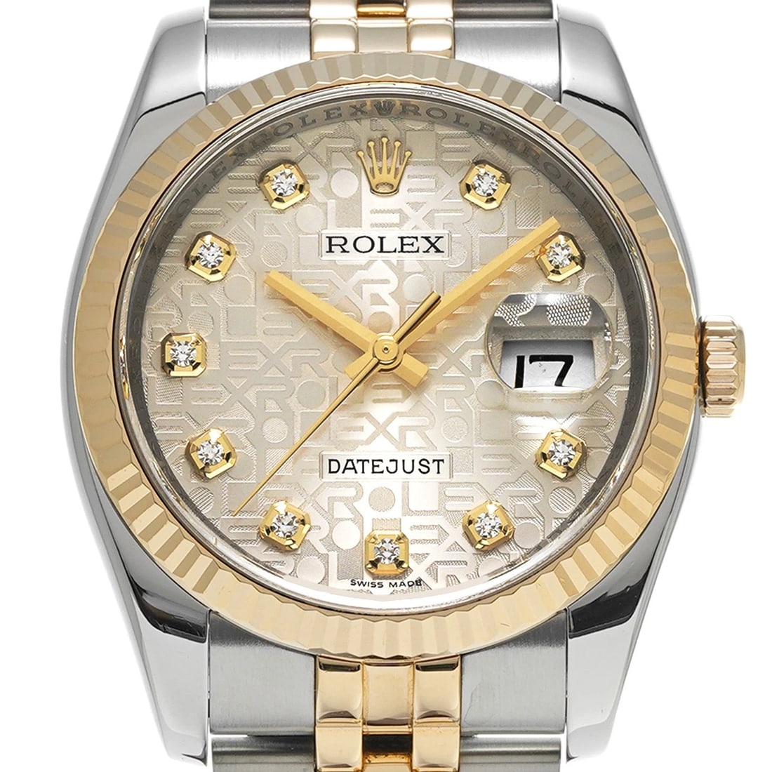ROLEX SILVER COMPUTER/DIAMOND WATCH - 4