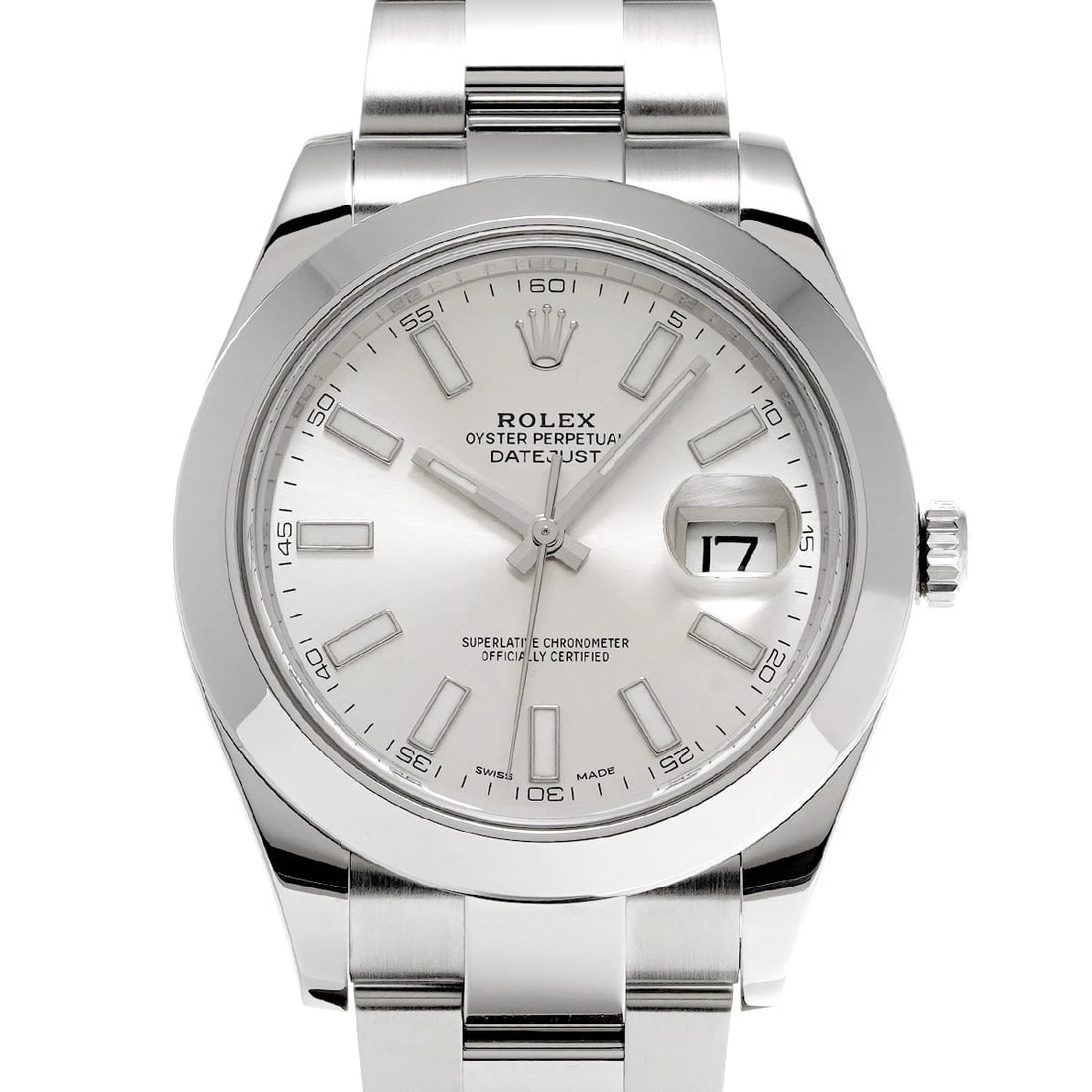 ROLEX DATEJUSTSILVER WATCH: ROLEX DatejustSilver Watch Brand: ROLEX Type/Style: Wristwatch Material: Band Material Stainless steel, Case Material Stainless steel Color: Dial Color Silver Size: ?Case? H/about 41mm W/about 41mm