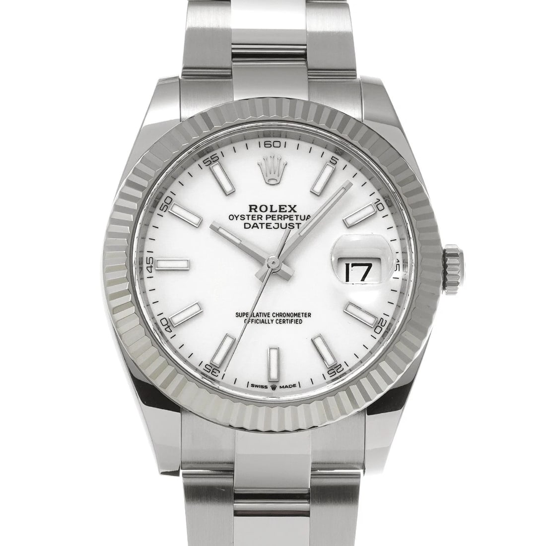 ROLEX WHITE WATCH: ROLEX white Watch Brand: ROLEX Type/Style: Wristwatch Material: Band Material Stainless steel, Case Material Stainless steel Color: Dial Color white Size: ?Case? H/about 41mm W/about 41mm Circumferenc