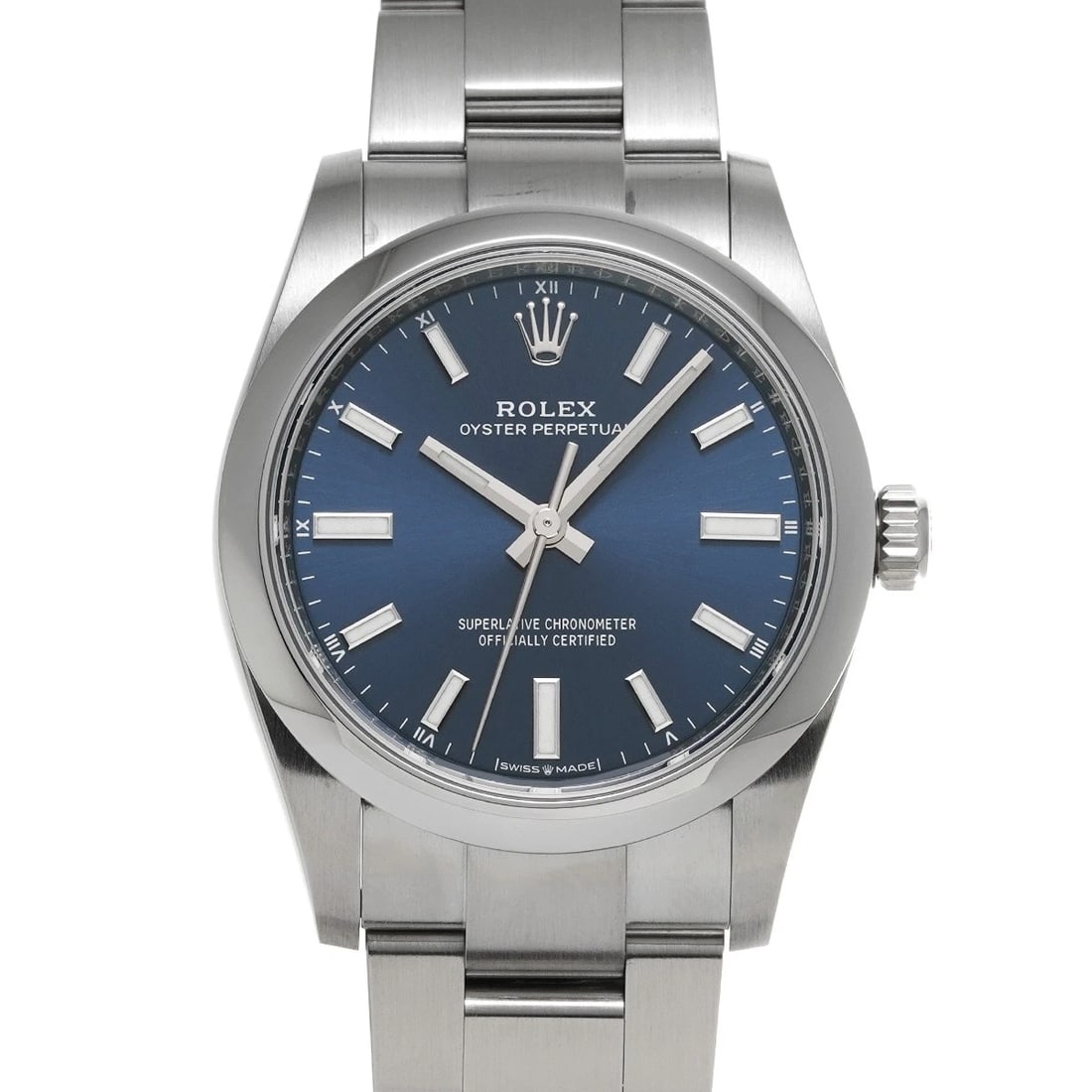 ROLEX OYSTER PERPETUAL BRIGHT BLUE WATCH: ROLEX Oyster Perpetual Bright blue Watch Brand: ROLEX Type/Style: Wristwatch Material: Band Material Stainless steel, Case Material Stainless steel Color: Dial Color Bright blue Size: ?Case? H/about