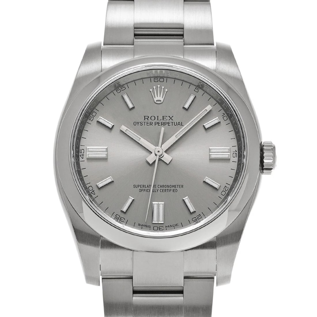 ROLEX OYSTER PERPETUAL SILVER WATCH: ROLEX Oyster Perpetual Silver Watch Brand: ROLEX Type/Style: Wristwatch Material: Band Material Stainless steel, Case Material Stainless steel Color: Dial Color Silver Size: ?Case? H/about 36mm