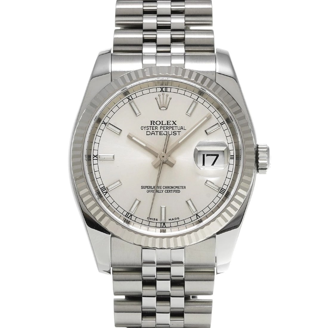 ROLEX SILVER WATCH: ROLEX Silver Watch Brand: ROLEX Type/Style: Wristwatch Material: Band Material Stainless steel, Case Material Stainless steel Color: Dial Color Silver Size: ?Case? H/about 36mm W/about 36mm