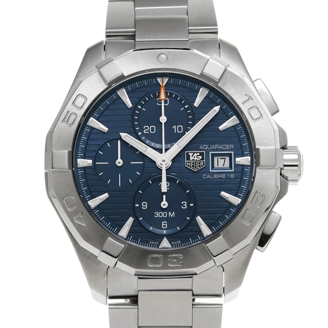 TAG HEUER AQUARACER CALIBER CHRONOGRAPH BLUE WATCH: TAG HEUER Aquaracer caliber Chronograph blue Watch Brand: TAG HEUER Type/Style: Wristwatch Material: Band Material Stainless steel, Case Material Stainless steel Color: Dial Color blue Size: ?Case?