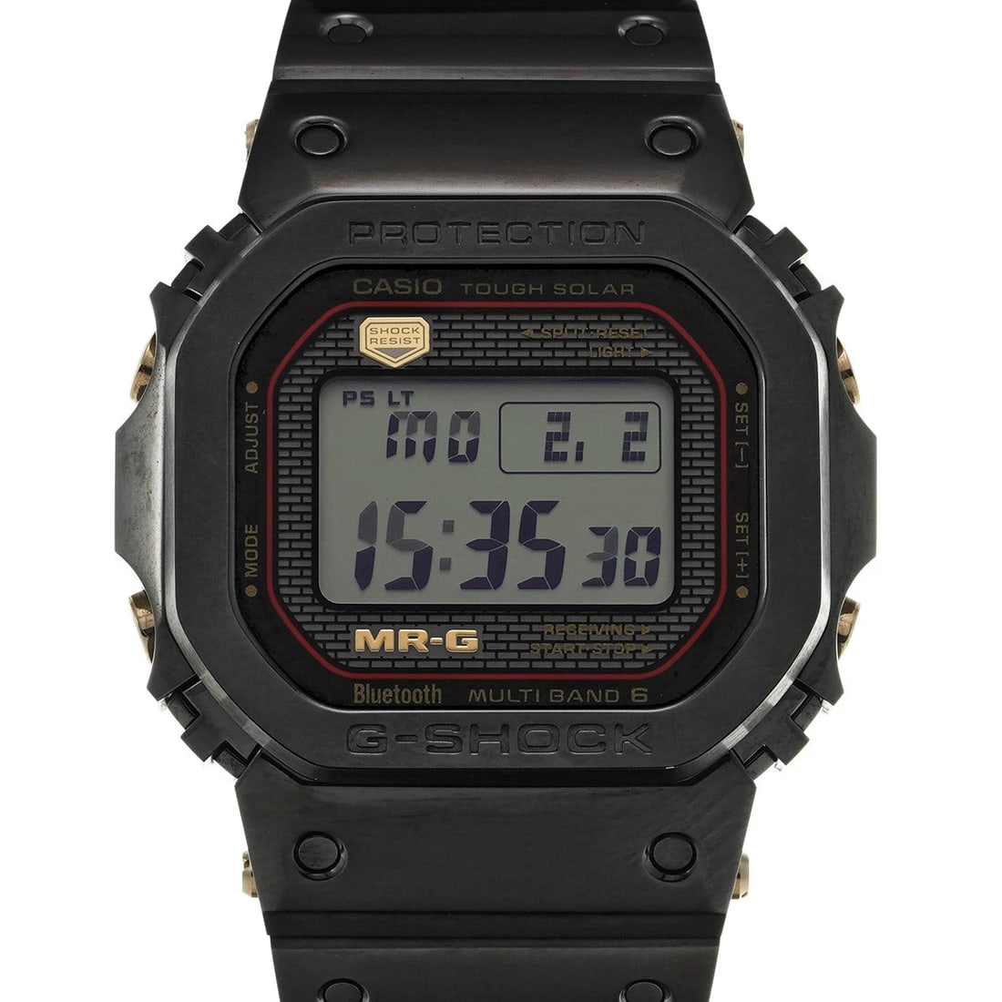 CASIO G-SHOCK BLACK WATCH: CASIO G-SHOCK black Watch Brand: CASIO Type/Style: Wristwatch Material: Band Material titanium, Case Material titanium Color: Dial Color black Size: ?Case? H/about 49.4mm W/about 43.2mm Circumference