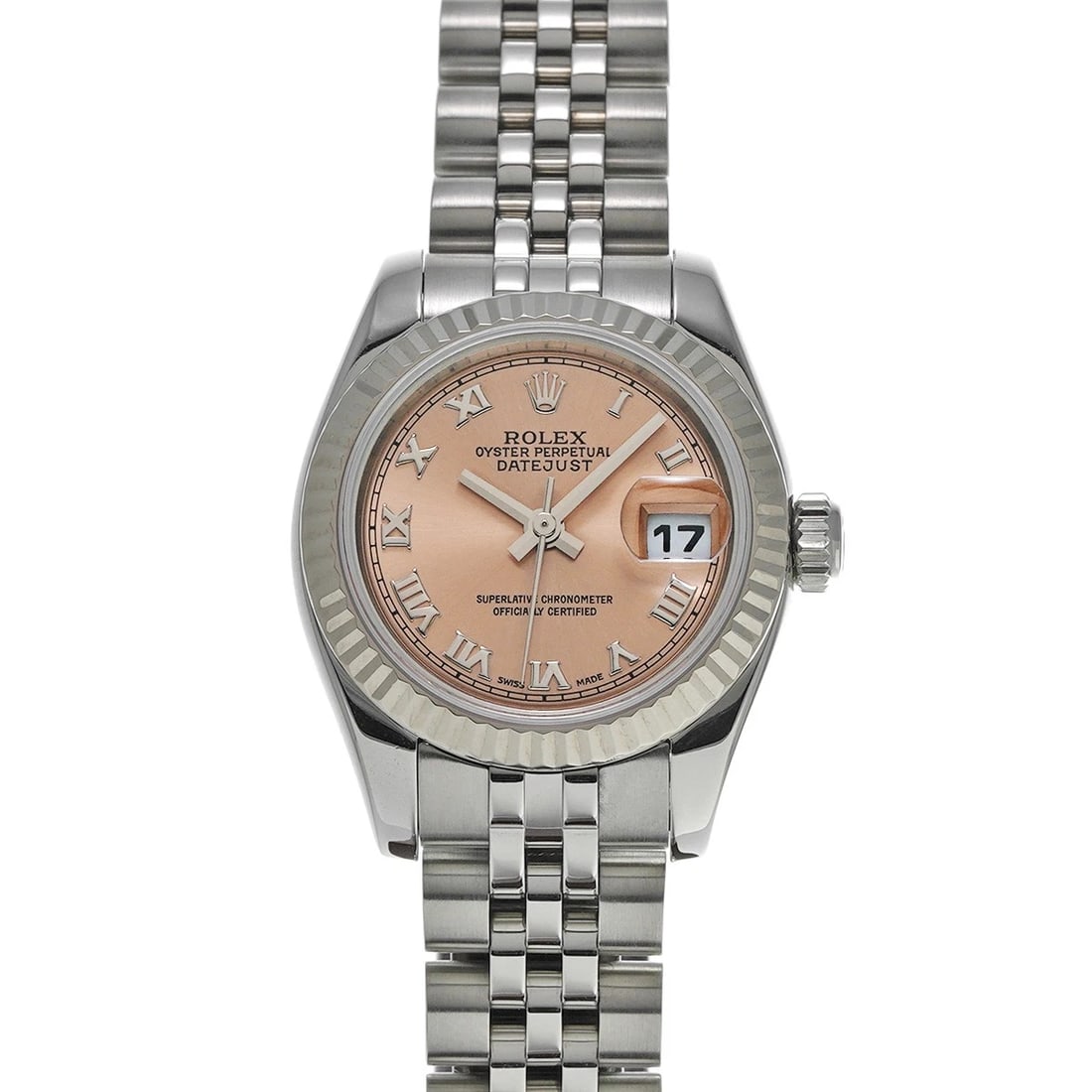 ROLEX PINK WATCH: ROLEX pink Watch Brand: ROLEX Type/Style: Wristwatch Material: Band Material Stainless steel, Case Material Stainless steel Color: Dial Color pink Size: ?Case? H/about 26mm W/about 26mm Circumference