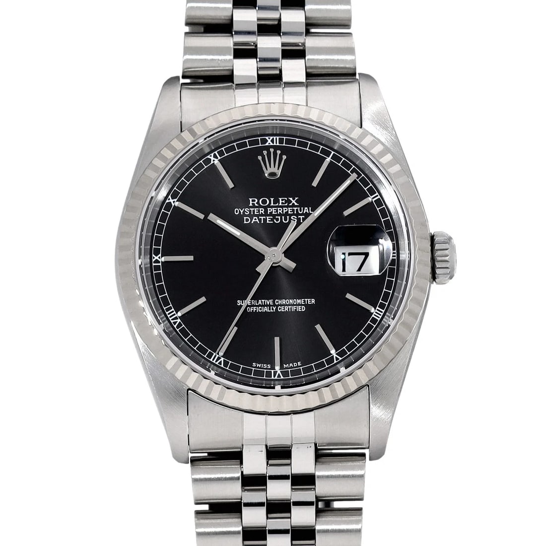 ROLEX BLACK/DIAMOND WATCH: ROLEX black/diamond Watch Brand: ROLEX Type/Style: Wristwatch Material: Band Material Stainless steel, Case Material Stainless steel Color: Dial Color black Size: ?Case? H/about 36mm W/about 36mm